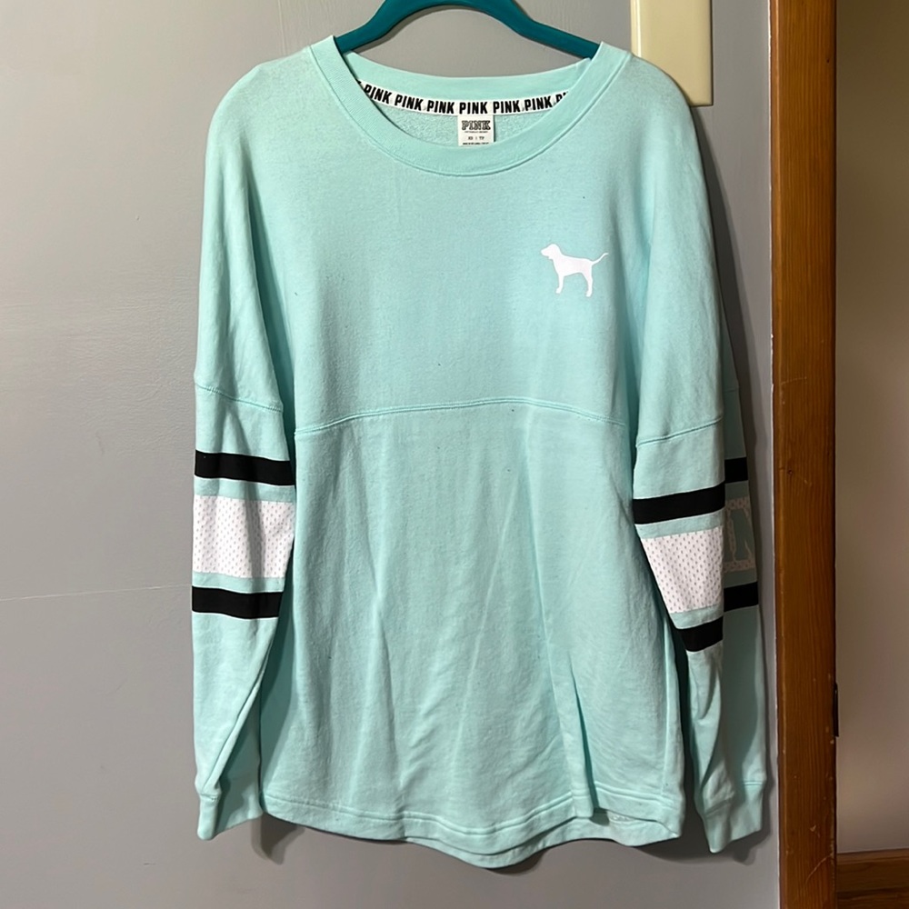 Light blue sweatshirt tunic from Pink.